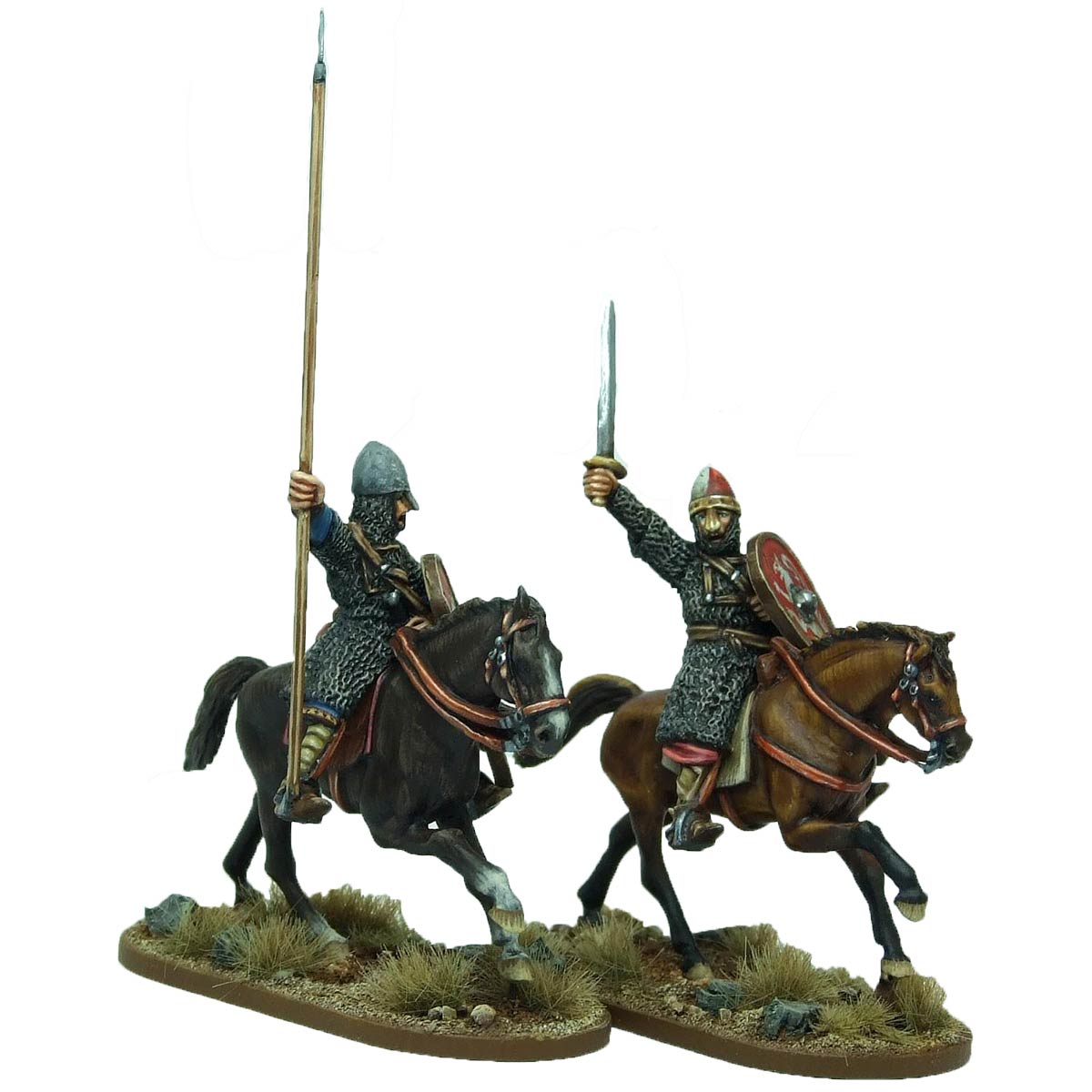 Mounted Norman Warlord and Bannerman