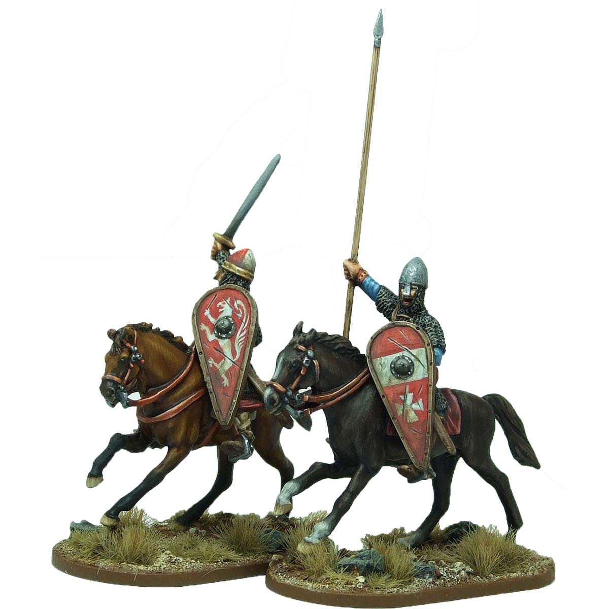 Mounted Norman Warlord and Bannerman